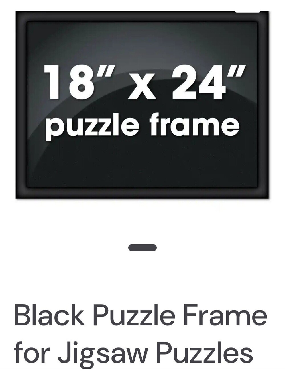 New 18x24 Black Puzzle Frame for Jigsaw Puzzles